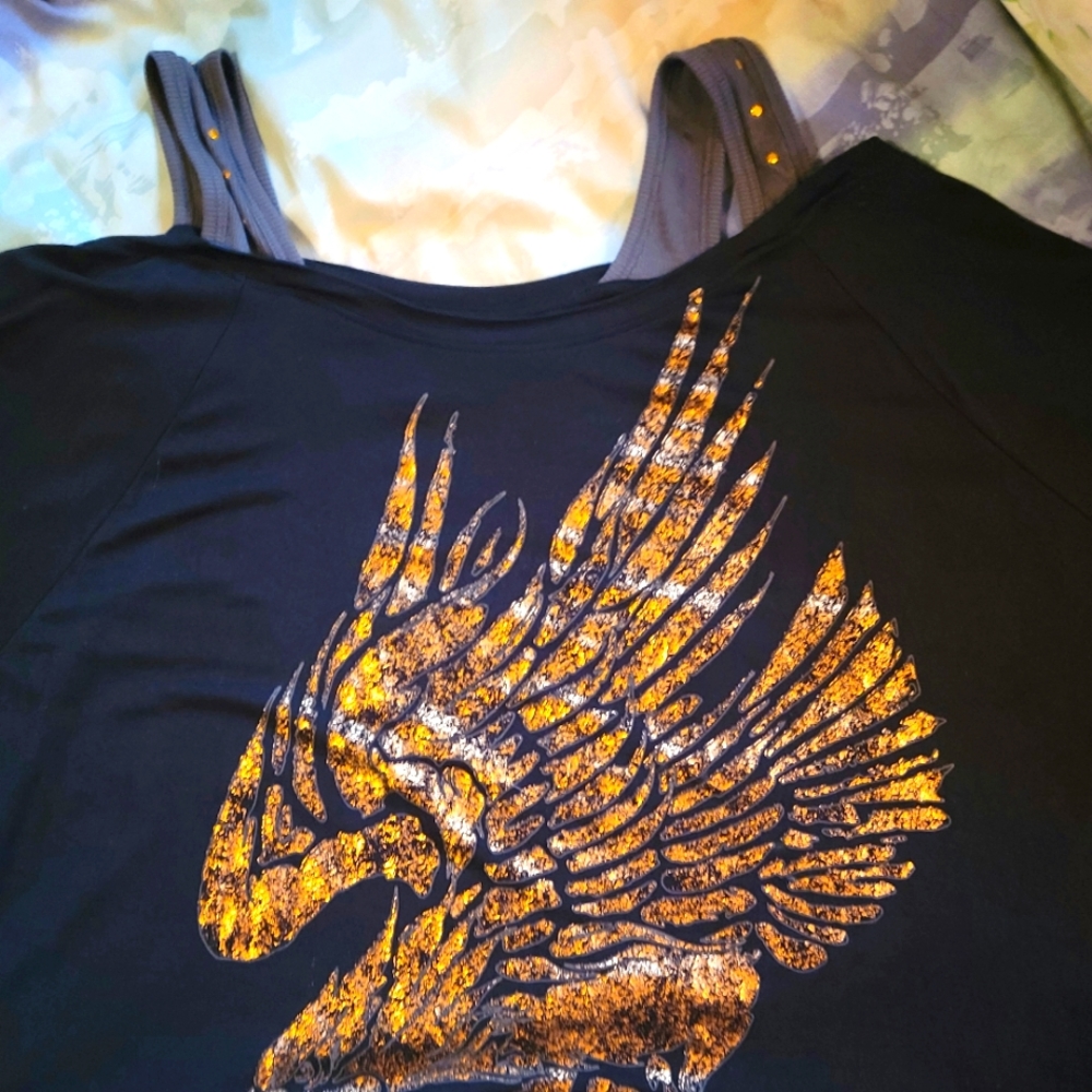 3w harley davidson shirt measurements are 28" arm pit to armpit and 29 "long